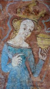 Wandmalerei, Nunkirche bei Sargenroth, 14. Jahrhundert