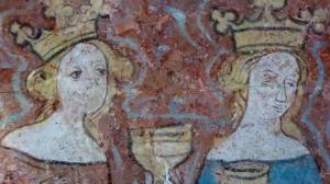 Wandmalerei, Nunkirche bei Sargenroth, 14. Jahrhundert