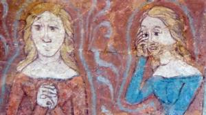 Wandmalerei, Nunkirche bei Sargenroth, 14. Jahrhundert